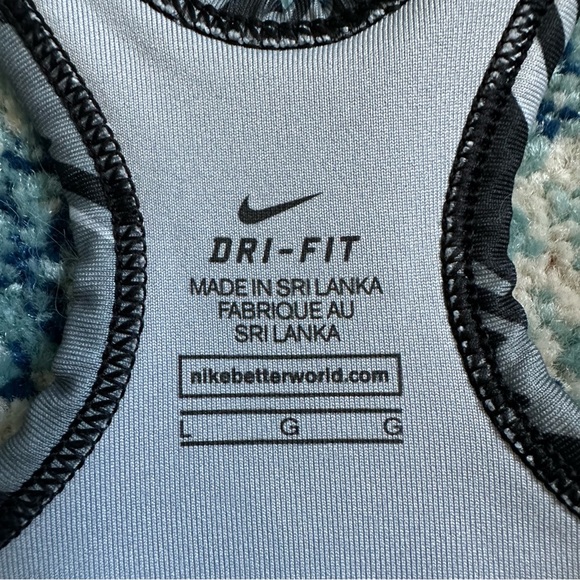 Nike Dri-Fit | Black, Grey and Pink Printed Sports Bra - Picture 5 of 12